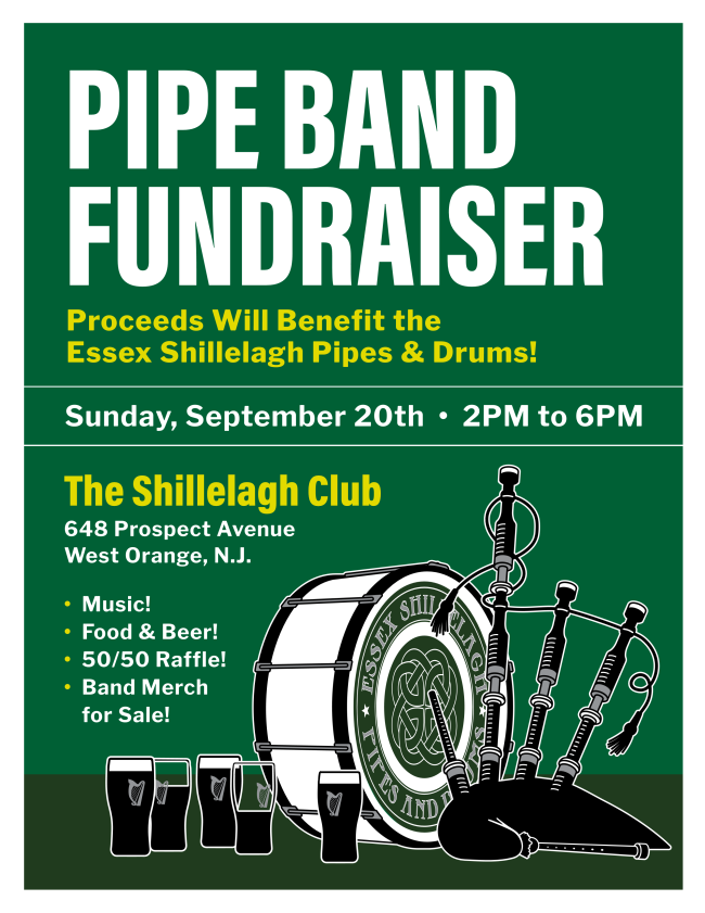 Pipe Band Fundraiser – Essex Shillelagh Pipes & Drums